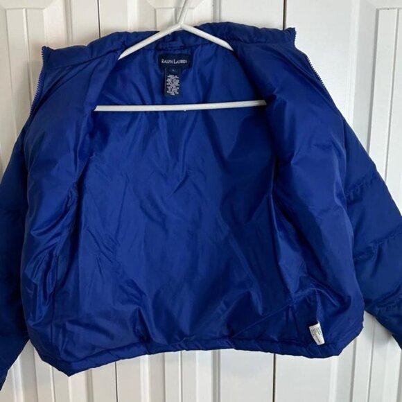 Ralph Lauren Blue Down Puffer Jacket Boys Size Large Winter Outdoors - Picture 3 of 16
